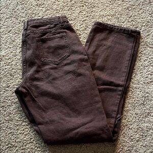 SHEIN Chocolate Straight Leg Jeans